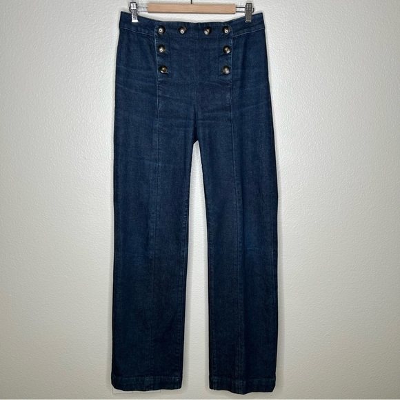 Sezane Francesca Trousers Raw Washed - Picture 1 of 15